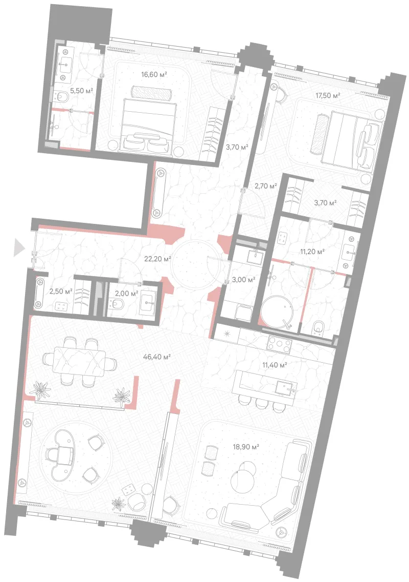 2-комн. 162.3 м²