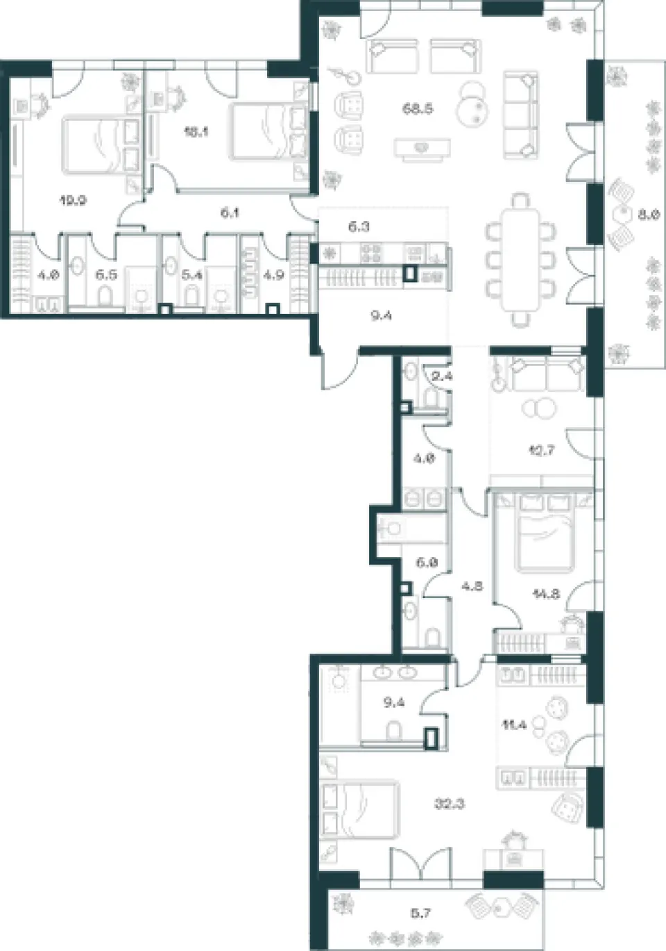 4-комн. 269,1 м²